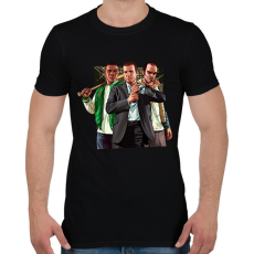 PRINTFASHION GTA karakterek #2 - Férfi póló - Fekete
