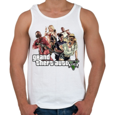 PRINTFASHION GTA Logo 2 - Férfi atléta - Fehér atléta, trikó