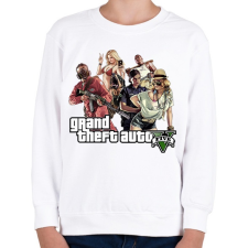 PRINTFASHION GTA Logo 2 - Gyerek pulóver - Fehér gyerek pulóver, kardigán