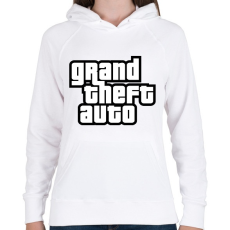PRINTFASHION GTA - Női kapucnis pulóver - Fehér