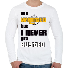 PRINTFASHION GTA SZÖVEGES - Férfi hosszú ujjú póló - Fehér férfi póló