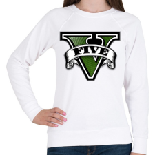 PRINTFASHION GTA V logo - Női pulóver - Fehér női pulóver, kardigán