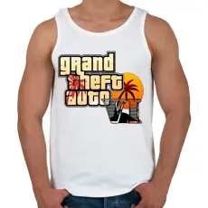 PRINTFASHION GTA Vice City - Férfi atléta - Fehér