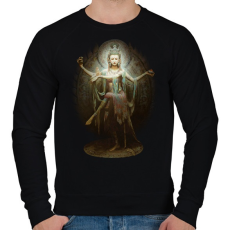 PRINTFASHION Guan Yin as Lord Shiva - Férfi pulóver - Fekete