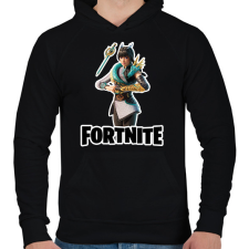 PRINTFASHION Guardian Lin - fortnite - Férfi kapucnis pulóver - Fekete férfi pulóver, kardigán