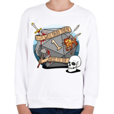 PRINTFASHION Guess i'll die - Gyerek pulóver - Fehér gyerek pulóver, kardigán