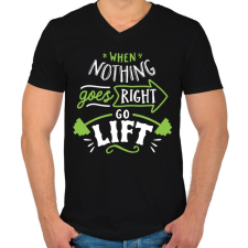 PRINTFASHION Guggolás - Férfi V-nyakú póló - Fekete férfi póló