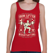 PRINTFASHION Guggolás vassal - Női atléta - Cseresznyepiros női trikó