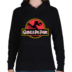 PRINTFASHION Guinea pig Park - Női kapucnis pulóver - Fekete
