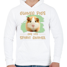 PRINTFASHION Guinea pigs are my spirit animal - Férfi kapucnis pulóver - Fehér férfi pulóver, kardigán