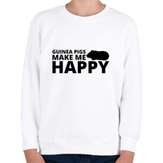 PRINTFASHION Guinea pigs make me happy - Gyerek pulóver - Fehér