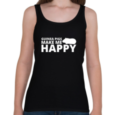 PRINTFASHION Guinea pigs make me happy - Női atléta - Fekete