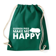PRINTFASHION Guinea pigs make me happy - Sportzsák, Tornazsák - Sötétzöld kézitáska és bőrönd