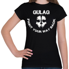 PRINTFASHION Gulag - Fight your way back - Női póló - Fekete női póló