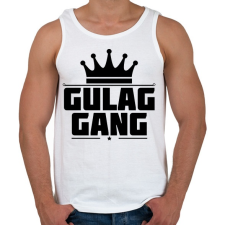 PRINTFASHION Gulag Gang - Férfi atléta - Fehér atléta, trikó
