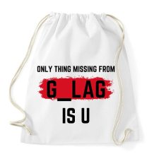 PRINTFASHION Gulag is your home. - Sportzsák, Tornazsák - Fehér tornazsák