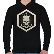 PRINTFASHION Gulag King - Férfi kapucnis pulóver - Fekete férfi pulóver, kardigán