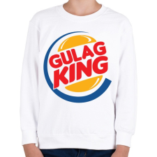 PRINTFASHION Gulag King - Gyerek pulóver - Fehér gyerek pulóver, kardigán