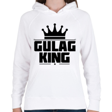 PRINTFASHION Gulag King - Női kapucnis pulóver - Fehér