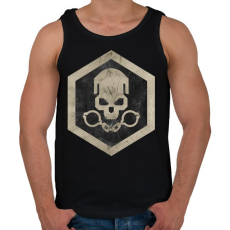 PRINTFASHION Gulag logo - Férfi atléta - Fekete