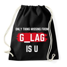 PRINTFASHION GULAG things - Sportzsák, Tornazsák - Fekete tornazsák