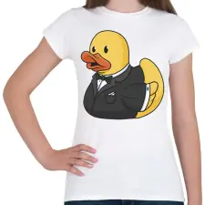 PRINTFASHION Gumikacsa vőlegény - Női póló - Fehér női póló