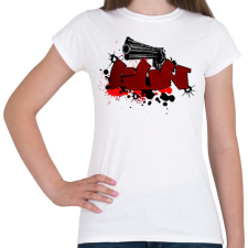 PRINTFASHION GUN - Női póló - Fehér női póló