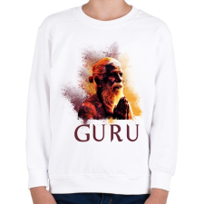 PRINTFASHION GURU - Gyerek pulóver - Fehér gyerek pulóver, kardigán