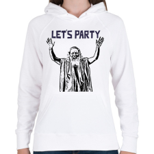 PRINTFASHION Guru party - Női kapucnis pulóver - Fehér női pulóver, kardigán