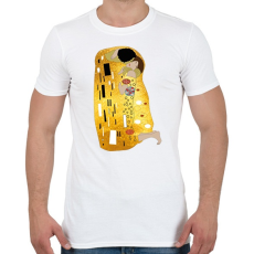 PRINTFASHION Gustav Klimt - A csók - Férfi póló - Fehér