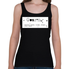 PRINTFASHION Gusztál - Női atléta - Fekete női trikó
