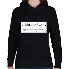 PRINTFASHION Gusztál - Női kapucnis pulóver - Fekete