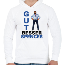PRINTFASHION Gut, Besser, Spencer - Férfi kapucnis pulóver - Fehér férfi pulóver, kardigán
