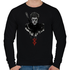 PRINTFASHION Guts minta (Berserk) - Férfi pulóver - Fekete férfi pulóver, kardigán