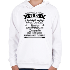 PRINTFASHION Gyártástól eltelt idő szülinapi (egyedi számmal)  - Gyerek kapucnis pulóver - Fehér gyerek pulóver, kardigán