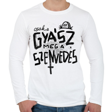 PRINTFASHION Gyász meg a szenvedés fekete - Férfi hosszú ujjú póló - Fehér férfi póló