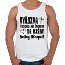 PRINTFASHION gyászba teszed az életem - Férfi atléta - Fehér atléta, trikó