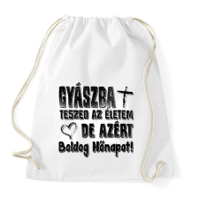 PRINTFASHION gyászba teszed az életem - Sportzsák, Tornazsák - Fehér tornazsák