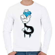 PRINTFASHION Gyémánt a zsebbe - Férfi pulóver - Fehér férfi pulóver, kardigán