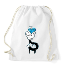 PRINTFASHION Gyémánt a zsebbe - Sportzsák, Tornazsák - Fehér tornazsák