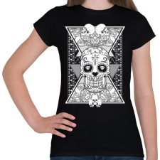PRINTFASHION Gyémánt koponya - Női póló - Fekete női póló