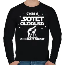 PRINTFASHION Gyere a Sötét oldalra - Férfi pulóver - Fekete férfi pulóver, kardigán