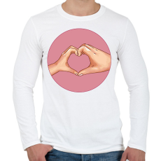 PRINTFASHION Gyerek és szülő szeretet - Férfi hosszú ujjú póló - Fehér