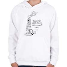 PRINTFASHION Gyertya - Gyerek kapucnis pulóver - Fehér gyerek pulóver, kardigán