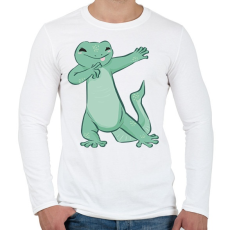 PRINTFASHION Gyík - Férfi hosszú ujjú póló - Fehér