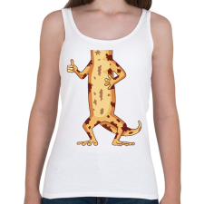 PRINTFASHION Gyíkember - Női atléta - Fehér női trikó