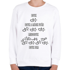 PRINTFASHION gyíkok - Gyerek pulóver - Fehér