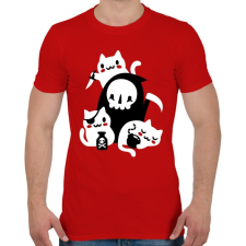 PRINTFASHION Gyilkos cicák - Férfi póló - Piros férfi póló
