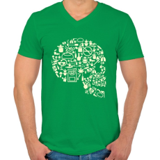 PRINTFASHION Gyilkos füst - Férfi V-nyakú póló - Zöld