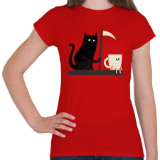 PRINTFASHION Gyilkos macska - Női póló - Piros női póló